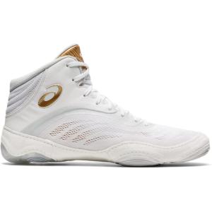 ASICS Men’s Split Elite Wrestling Shoes(White/Pure Gold)