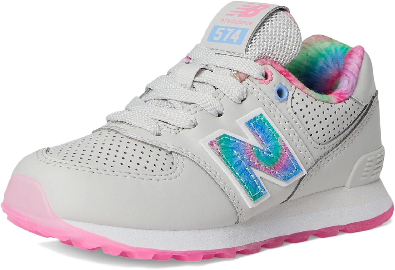 image:imageNew Balance UnisexChild 574 V1 Laceup SneakerGrey MatterSignal Pink