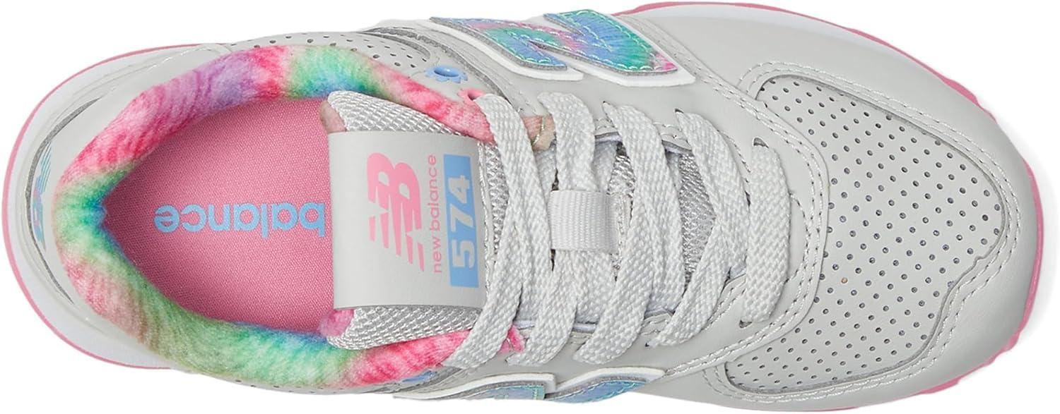 image:imageNew Balance UnisexChild 574 V1 Laceup SneakerGrey MatterSignal Pink