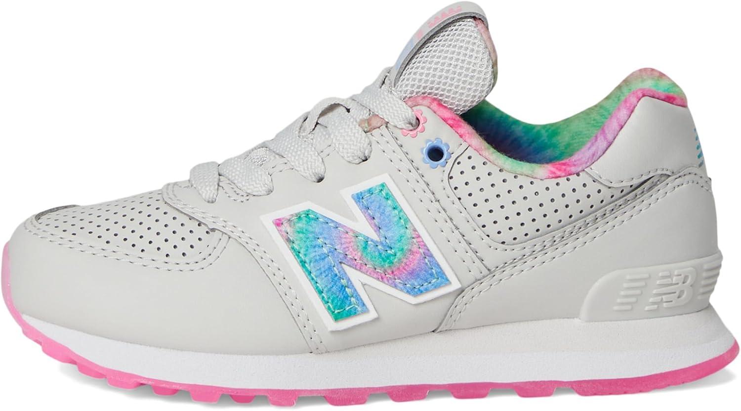 image:imageNew Balance UnisexChild 574 V1 Laceup SneakerGrey MatterSignal Pink