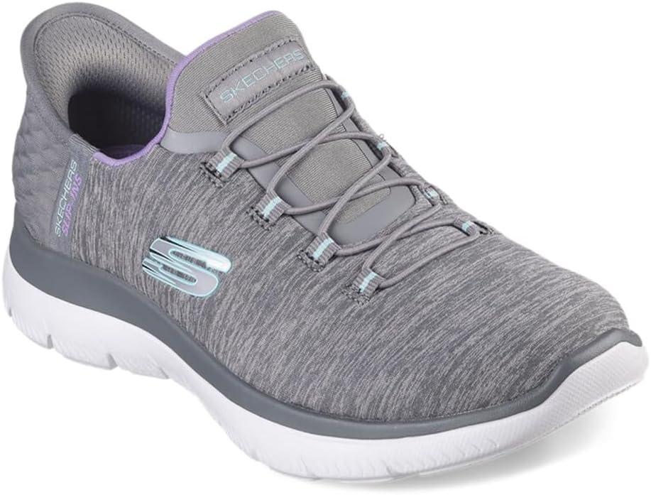 image:imageSkechers Womens Summits HandsFree SlipIns Memory Foam Insole Heel Pillow Vegan Materials SneakersGrey Mint