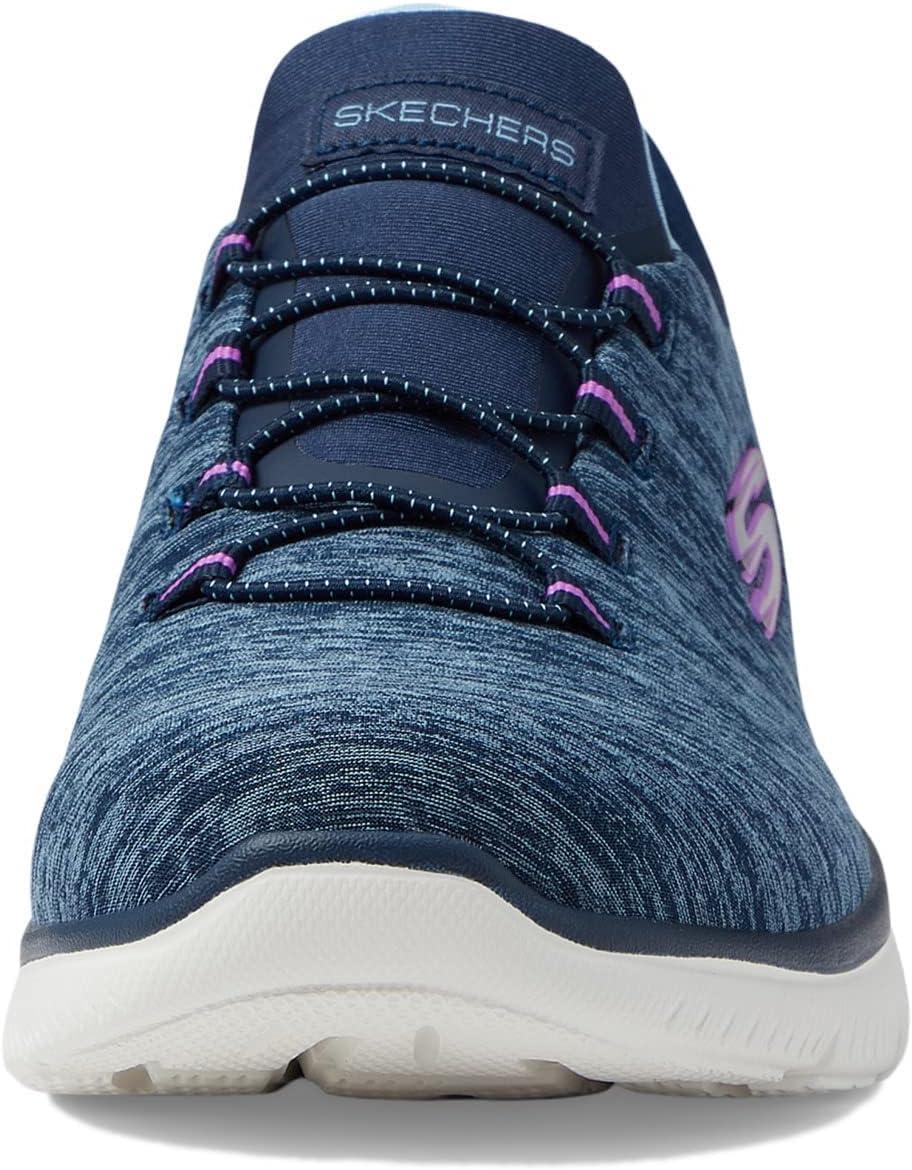 image:imageSkechers Womens Summits HandsFree SlipIns Memory Foam Insole Heel Pillow Vegan Materials SneakersNavy Purple
