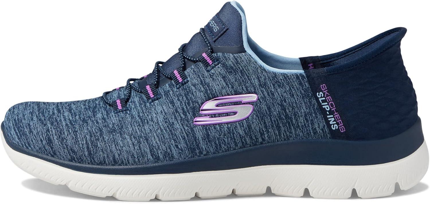 image:imageSkechers Womens Summits HandsFree SlipIns Memory Foam Insole Heel Pillow Vegan Materials SneakersNavy Purple