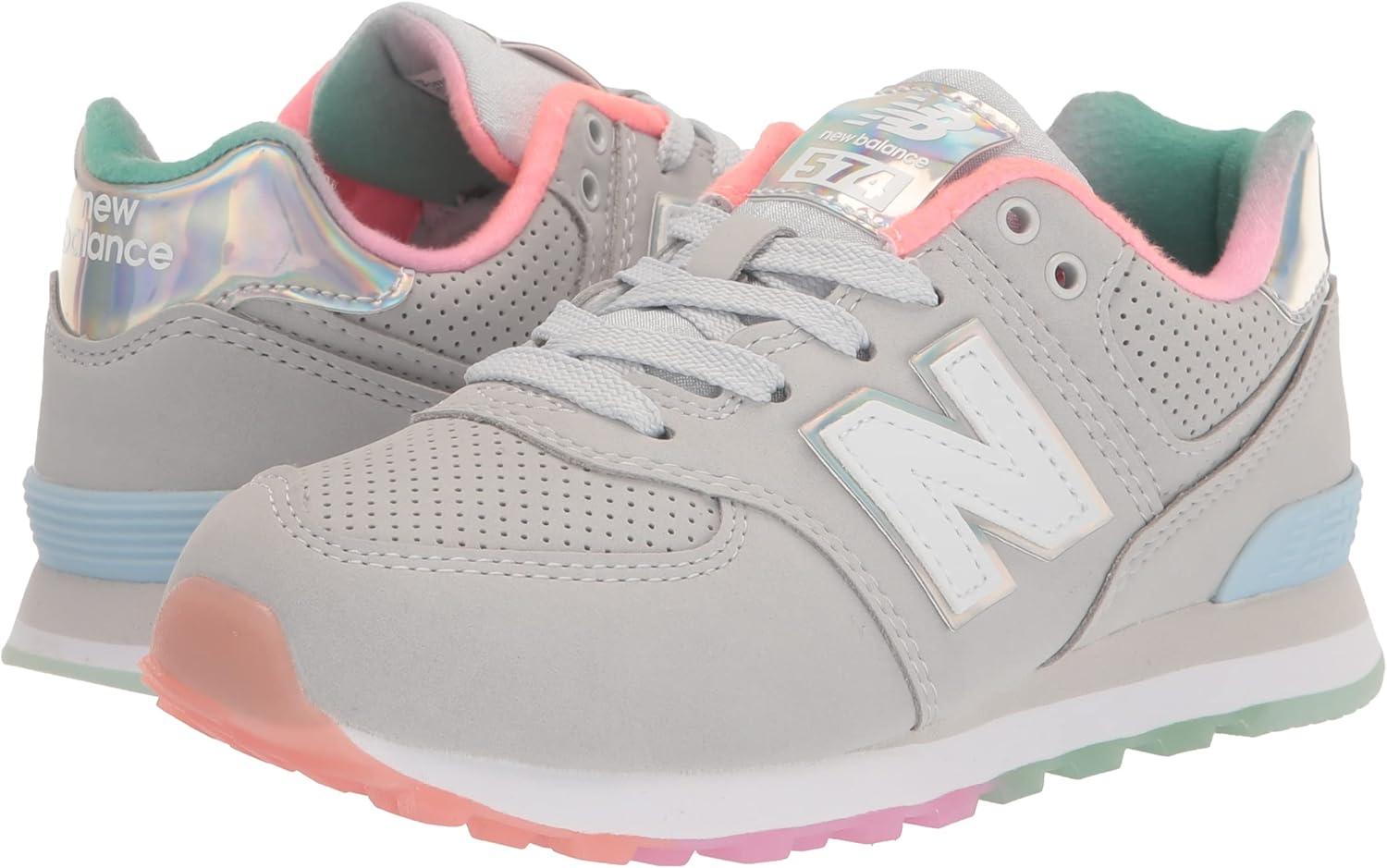 image:imageNew Balance 574 G Kids Youth SneakerSummer FogLemon HazeUv Glo