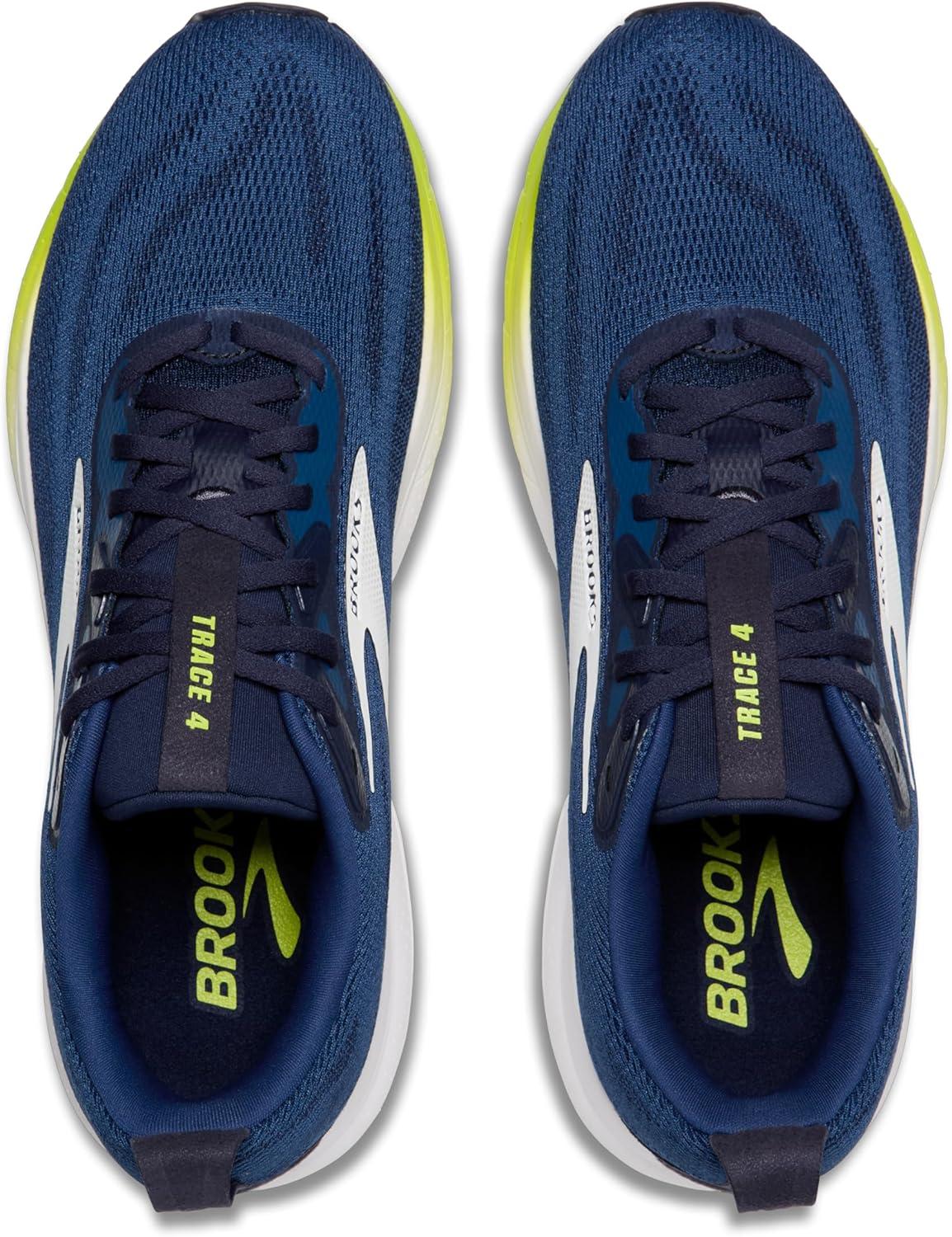 image:imageBrooks Mens Trace 4 Neutral Running ShoeNavyPeacoatAcid Lime