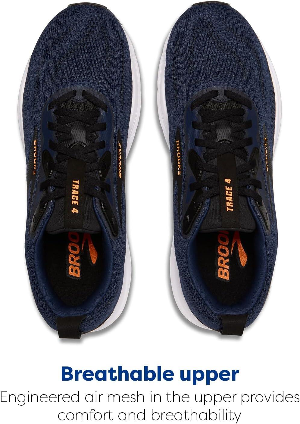 image:imageBrooks Mens Trace 4 Neutral Running ShoePeacoatBlackOrange Pop
