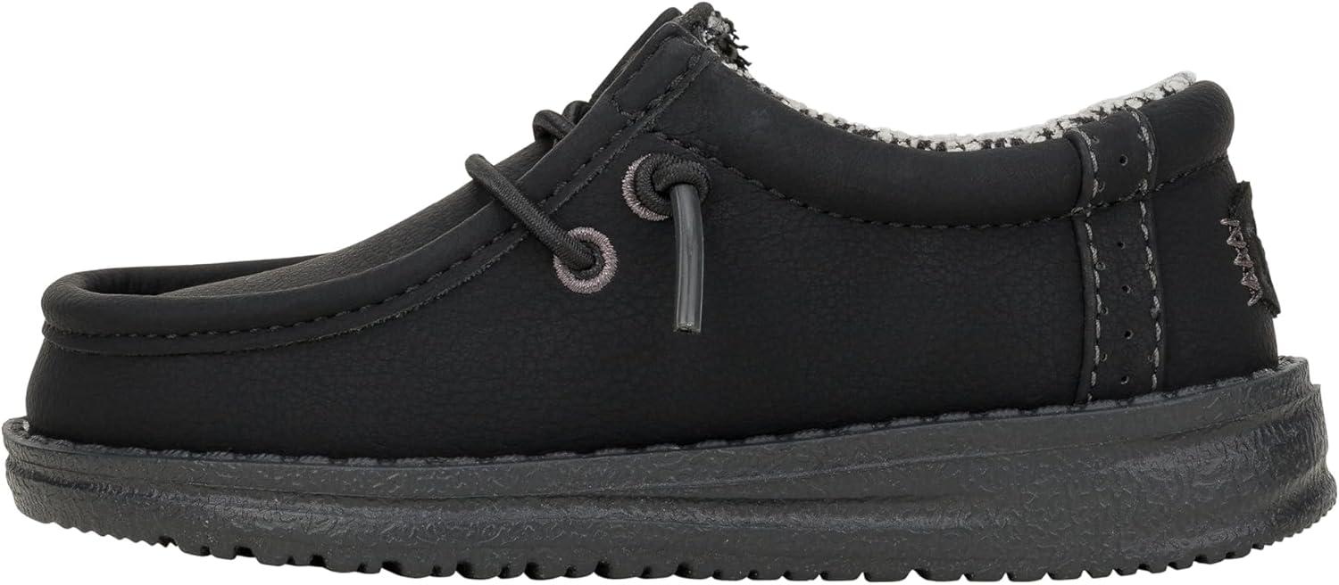 image:imageHEYDUDE Kids Wally Classic ToddlerLittleBig Kid LoaferBlackCharcoal