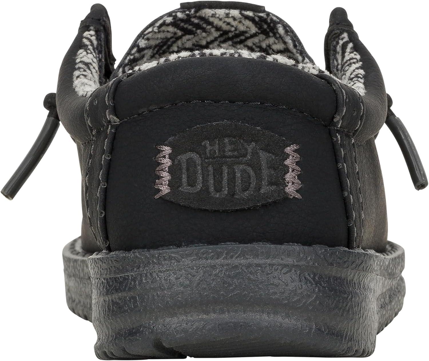 image:imageHEYDUDE Kids Wally Classic ToddlerLittleBig Kid LoaferBlackCharcoal