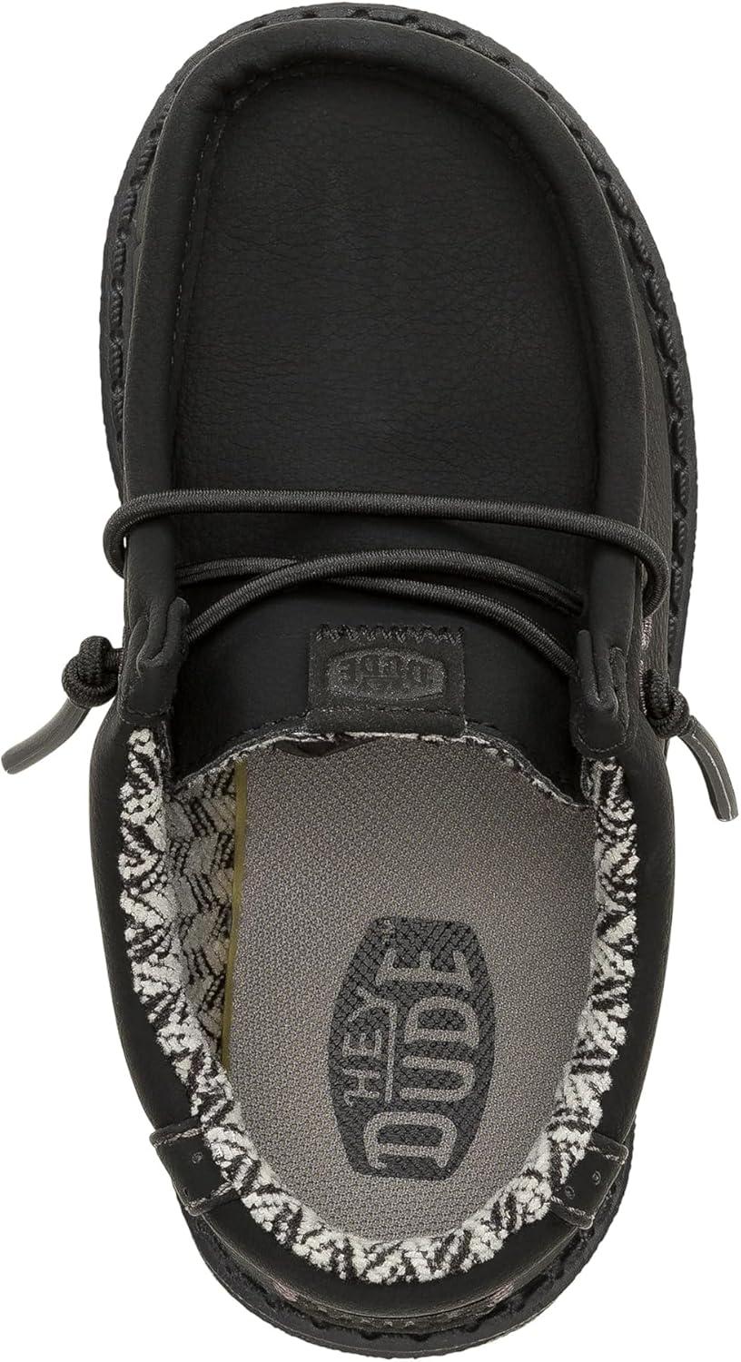 image:imageHEYDUDE Kids Wally Classic ToddlerLittleBig Kid LoaferBlackCharcoal