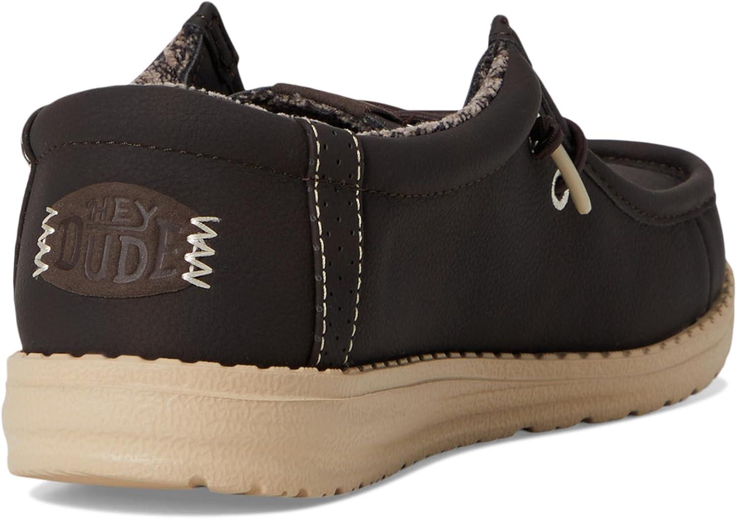 image:imageHEYDUDE Kids Wally Classic ToddlerLittleBig Kid LoaferMole Brown