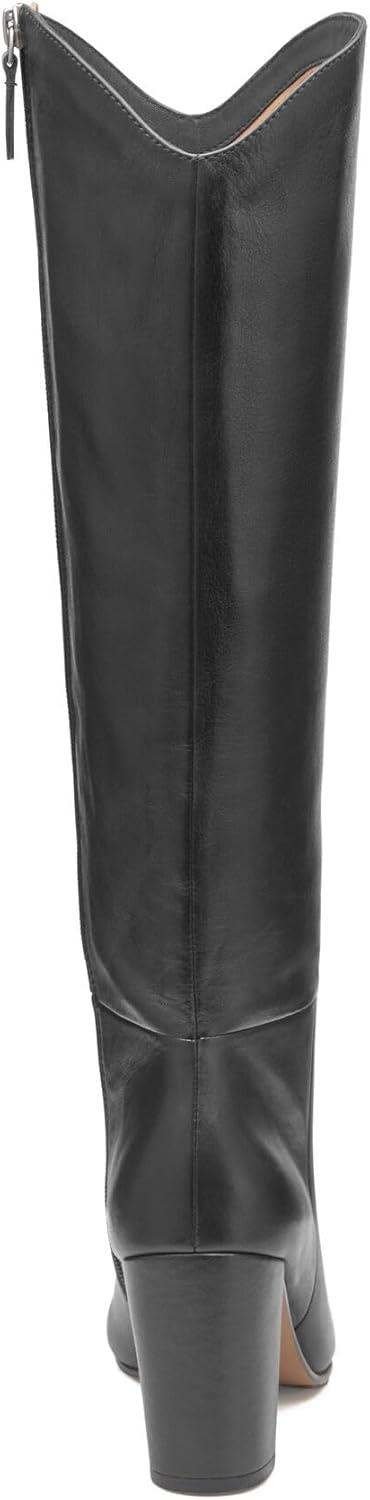 image:imageJohnston ampamp Murphy Charlotte KneeHigh Boots for Women 325 Heeled Boots Leather Boots for Women Tall BootsBlack
