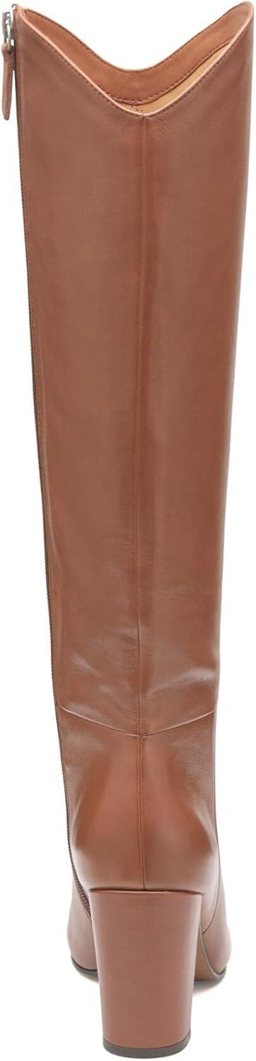 image:imageJohnston ampamp Murphy Charlotte KneeHigh Boots for Women 325 Heeled Boots Leather Boots for Women Tall BootsCognac