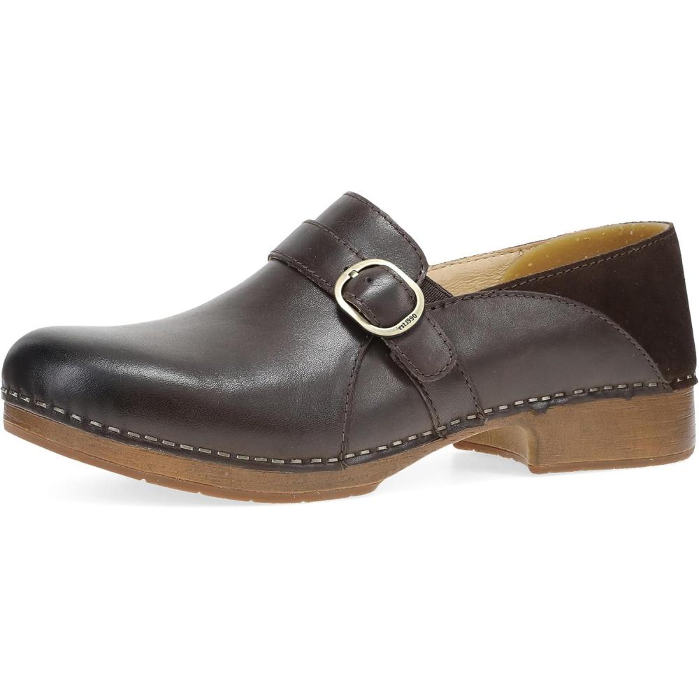 image:imageDansko Womens Loafer Clog Margaret ClosedBack SlipOn with Classic Hardware Low Profile Design ampamp AllDay ComfortChocolate