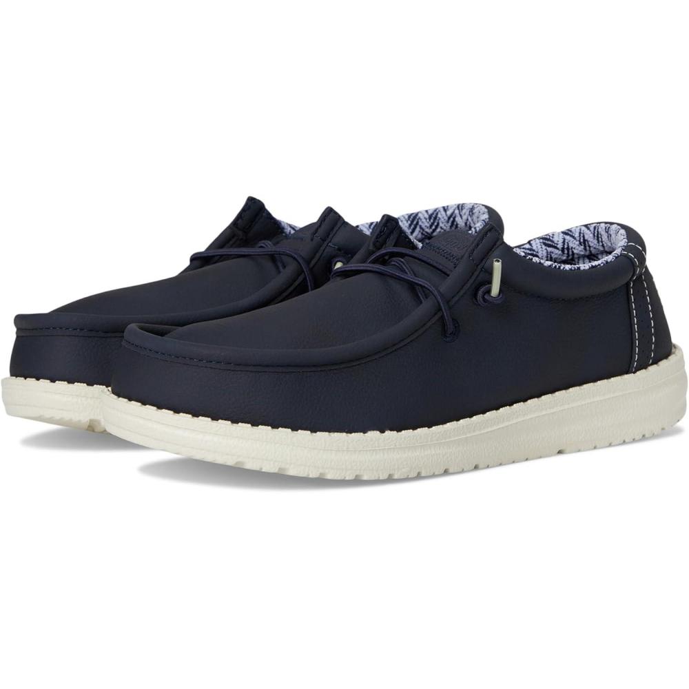 image:imageHEYDUDE Kids Wally Classic ToddlerLittleBig Kid LoaferNavy