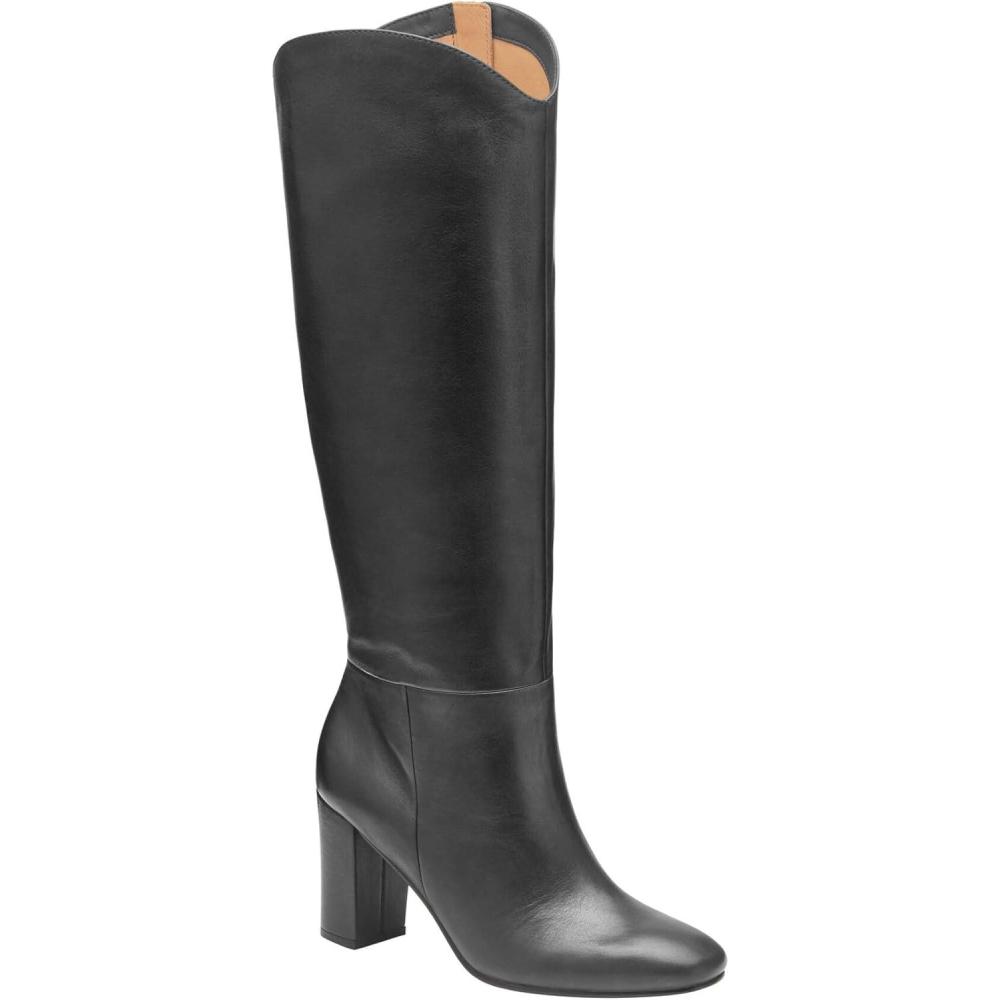 image:imageJohnston ampamp Murphy Charlotte KneeHigh Boots for Women 325 Heeled Boots Leather Boots for Women Tall BootsBlack
