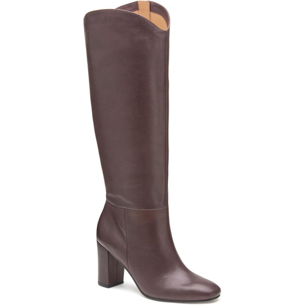 image:imageJohnston ampamp Murphy Charlotte KneeHigh Boots for Women 325 Heeled Boots Leather Boots for Women Tall BootsBordeaux