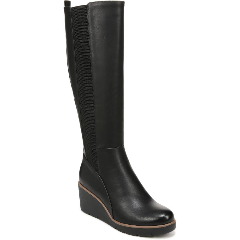 image:imageNaturalizer Soul Womens Adrian Wedge Tall BootBlack Smooth Wide Calf