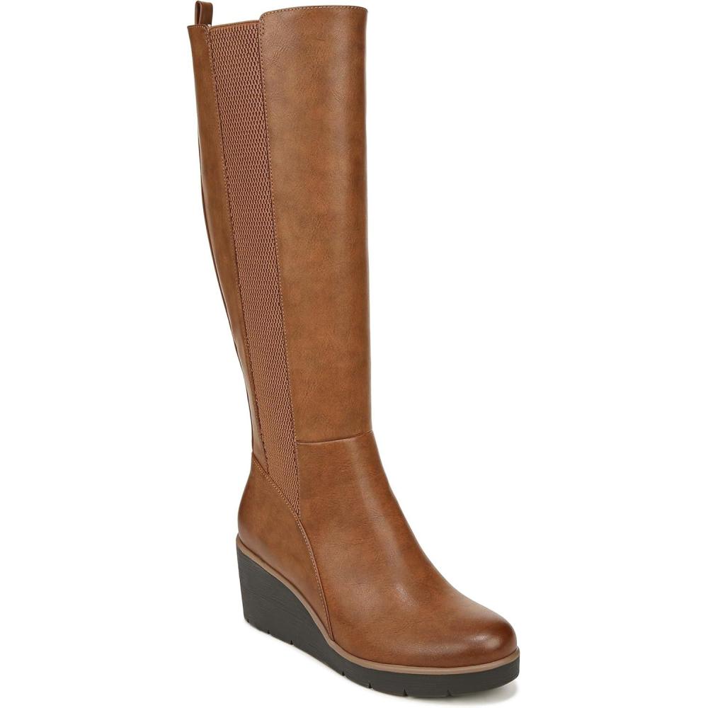 image:imageNaturalizer Soul Womens Adrian Wedge Tall BootToffee Brown Smooth Wide Calf