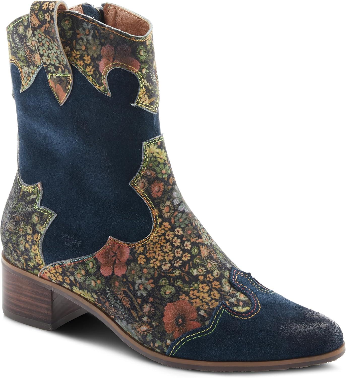 image:imageLArtiste by Spring Step womens Lady LuckWestern BootNavy Multi Suede