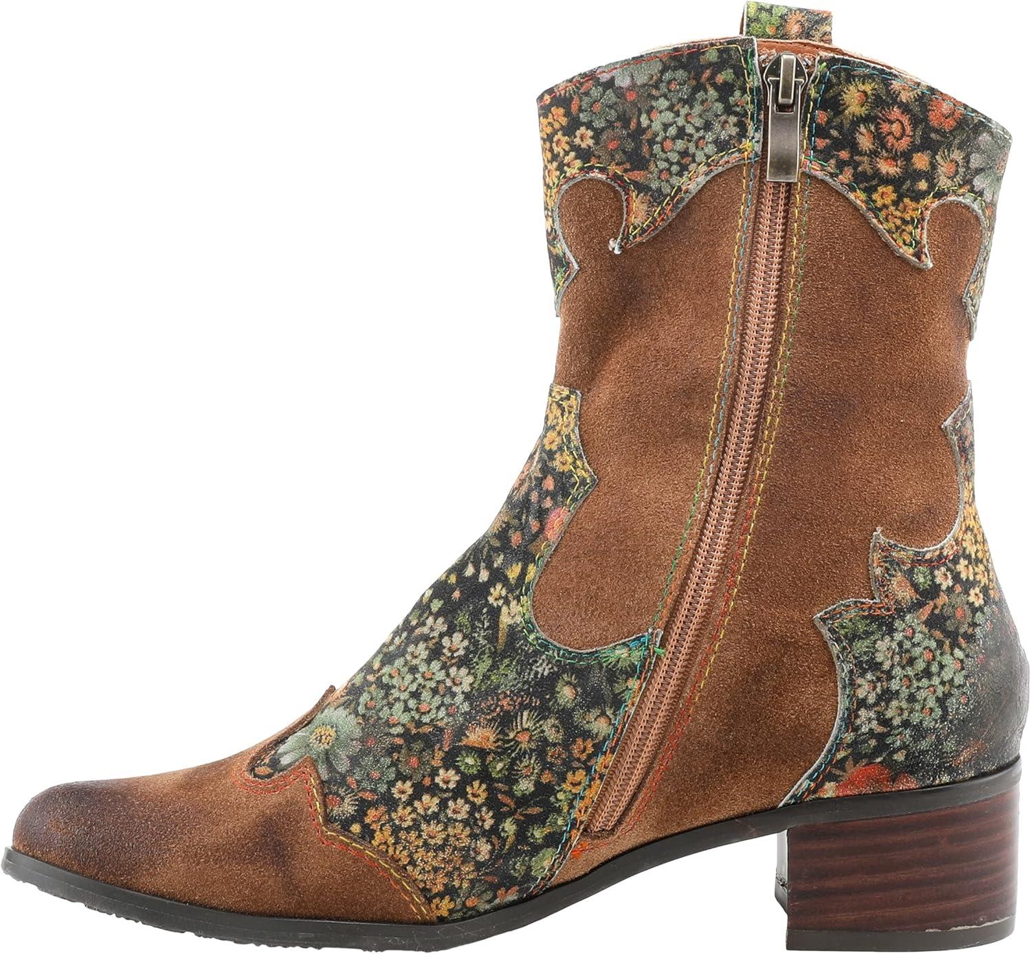 image:imageLArtiste by Spring Step womens Lady LuckWestern BootTan Multi Suede