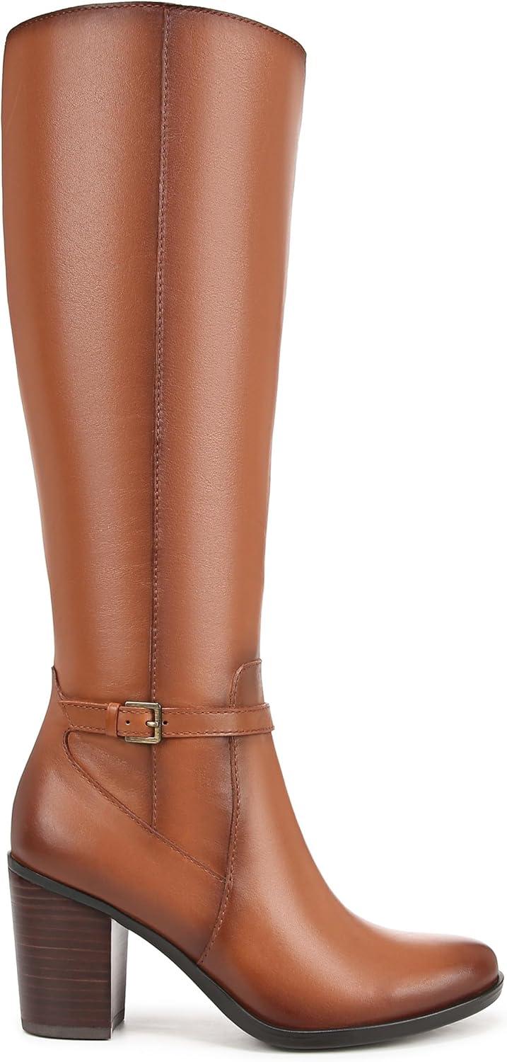 image:imageNaturalizer womens Kalina Extra Wide ShaftCider Spice Brown Leather Narrow Calf