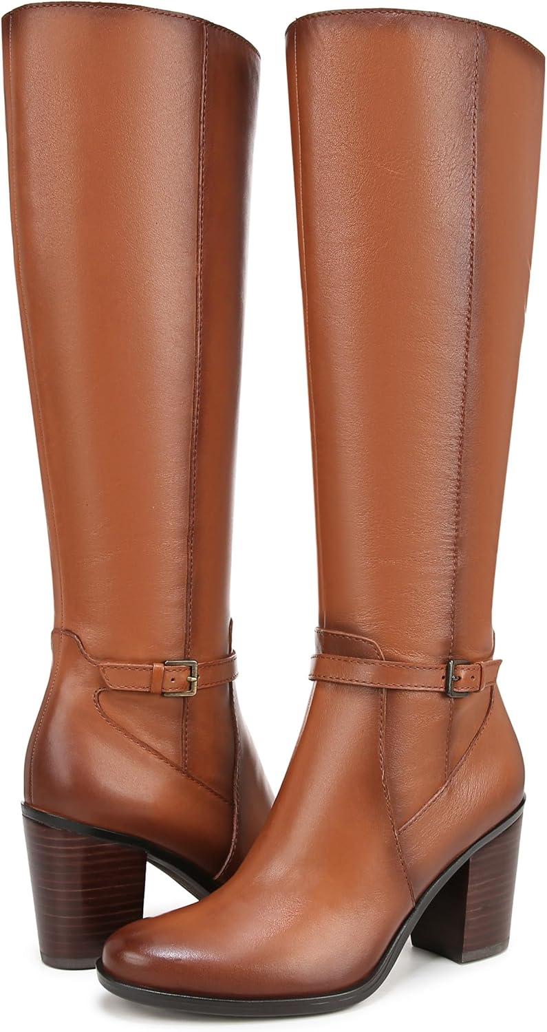 image:imageNaturalizer womens Kalina Extra Wide ShaftCider Spice Brown Leather Wide Calf