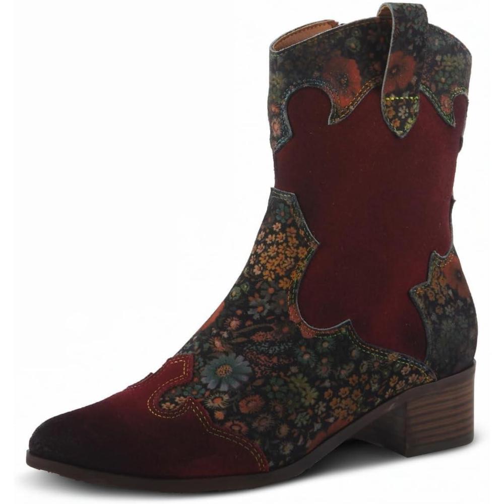image:imageLArtiste by Spring Step womens Lady LuckWestern BootBordeaux Multi Suede