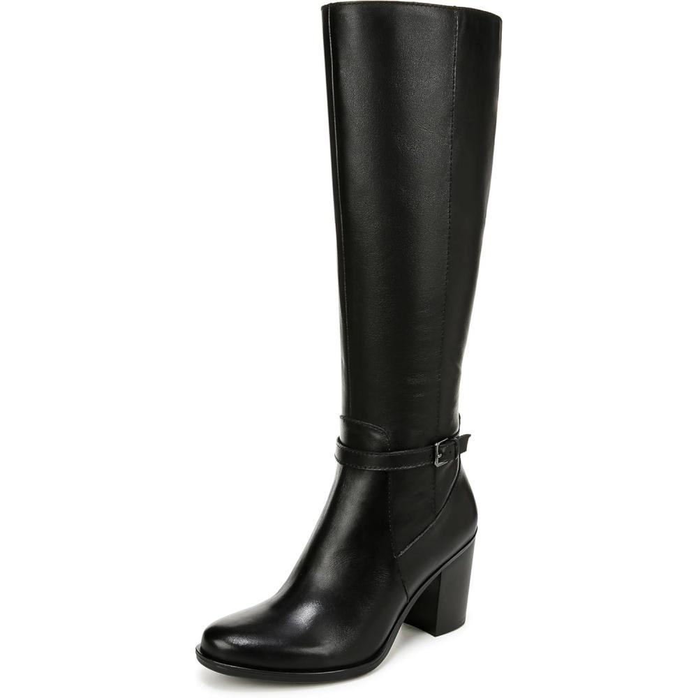 image:imageNaturalizer womens Kalina Extra Wide ShaftBlack Leather Wide Calf