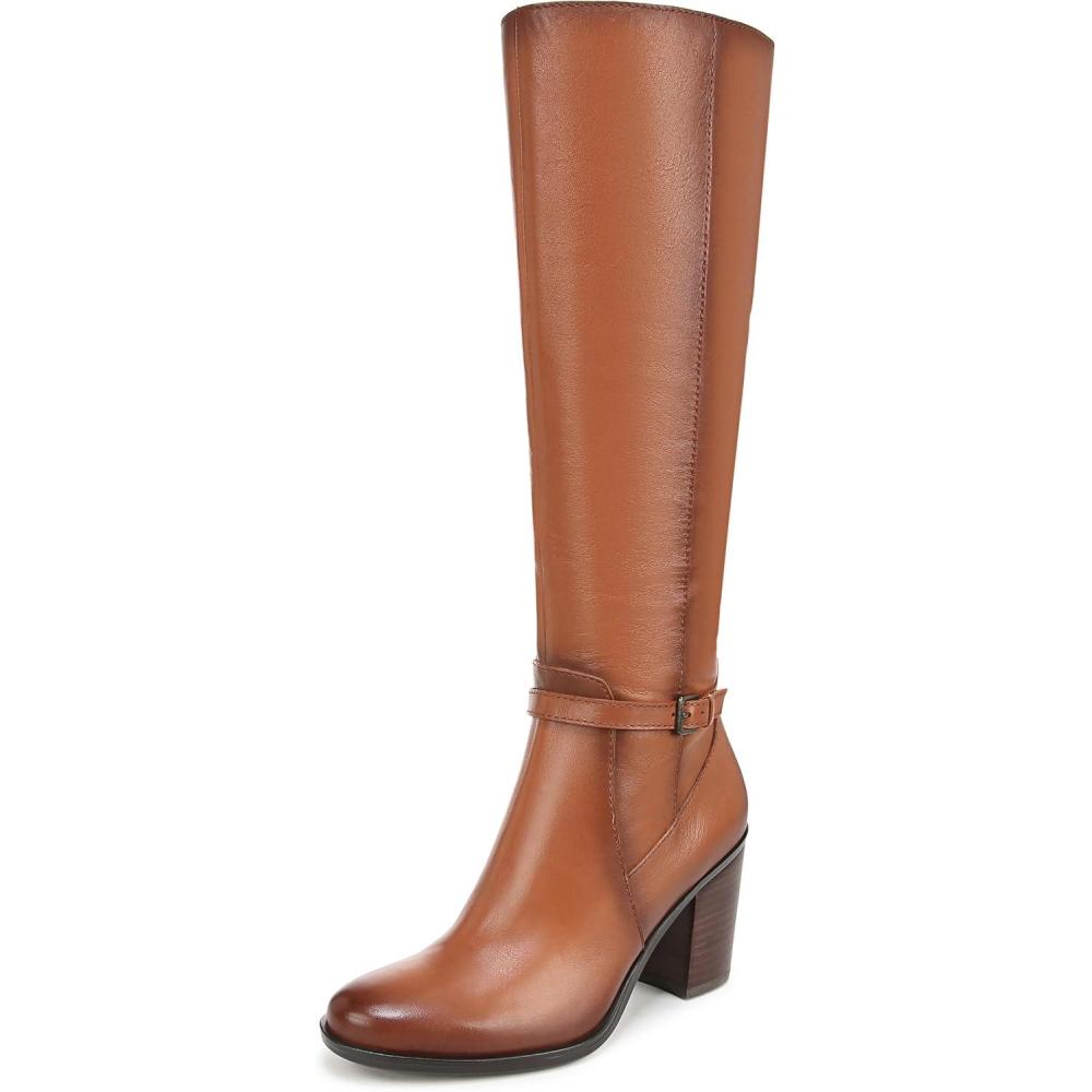 image:imageNaturalizer womens Kalina Extra Wide ShaftCider Spice Brown Leather Narrow Calf