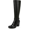 Black Leather Wide Calf