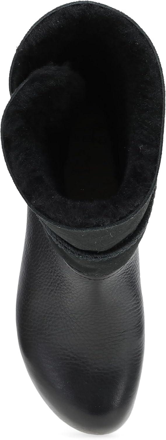 image:imageDansko MultiLook Fur Boots for Women Lilith Winter Boot with Real Shearling Shaft and Button Closure for Adjustable Fit and StyleBlack