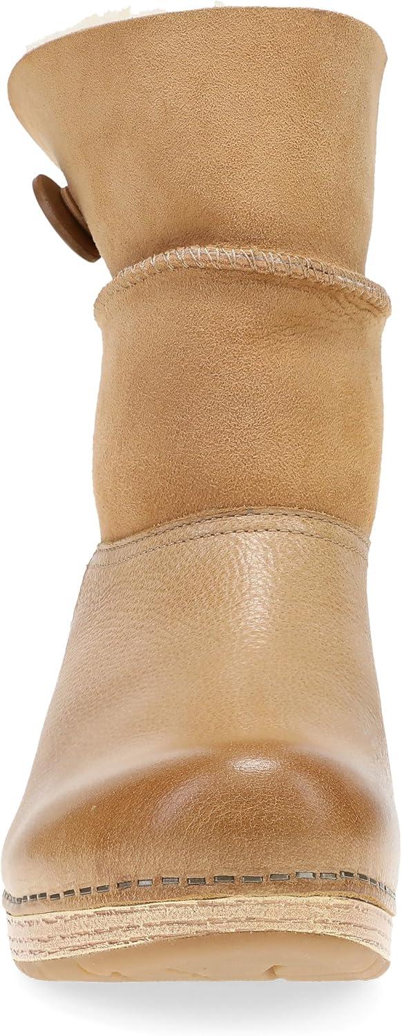 image:imageDansko MultiLook Fur Boots for Women Lilith Winter Boot with Real Shearling Shaft and Button Closure for Adjustable Fit and StyleHoney