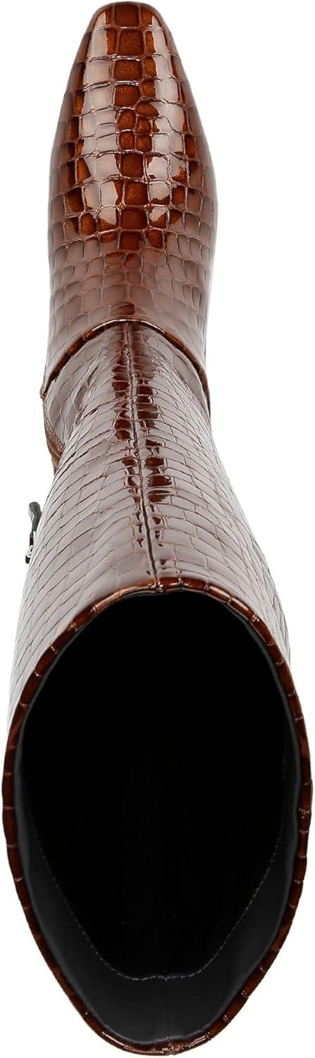 image:imageFranco Sarto Womens Andria High Shaft Boots KneeBrown Croc Print Leather