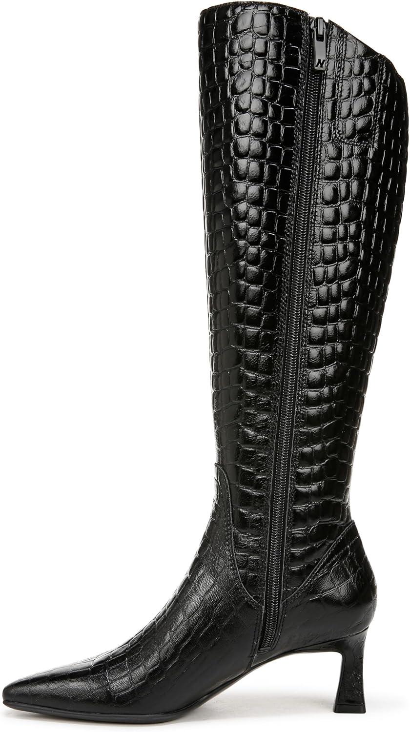 image:imageNaturalizer womens Deesha Pointed Toe Tall BootBlack Croco