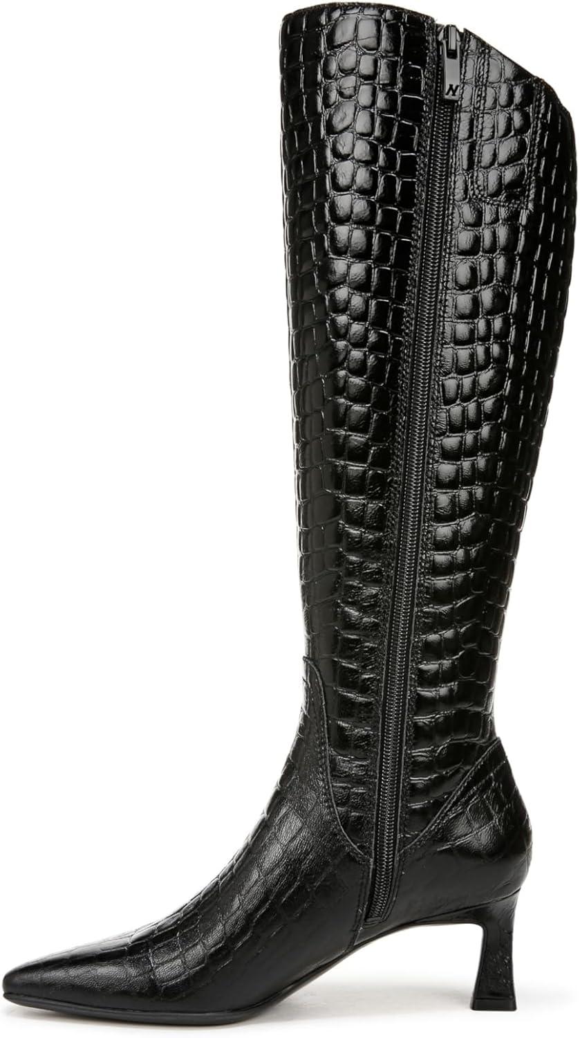 image:imageNaturalizer womens Deesha Pointed Toe Tall BootBlack Croco Narrow Calf
