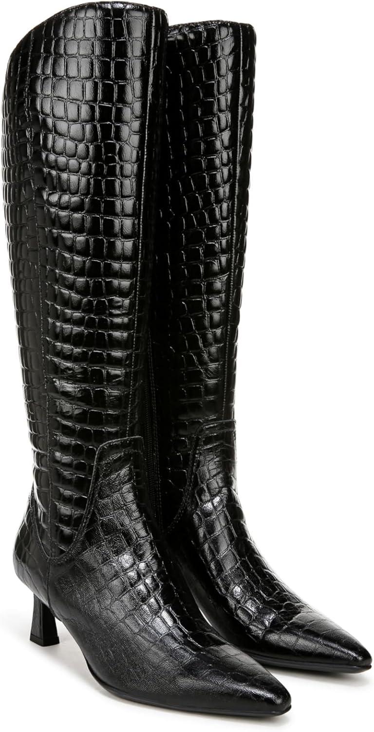 image:imageNaturalizer womens Deesha Pointed Toe Tall BootBlack Croco Narrow Calf
