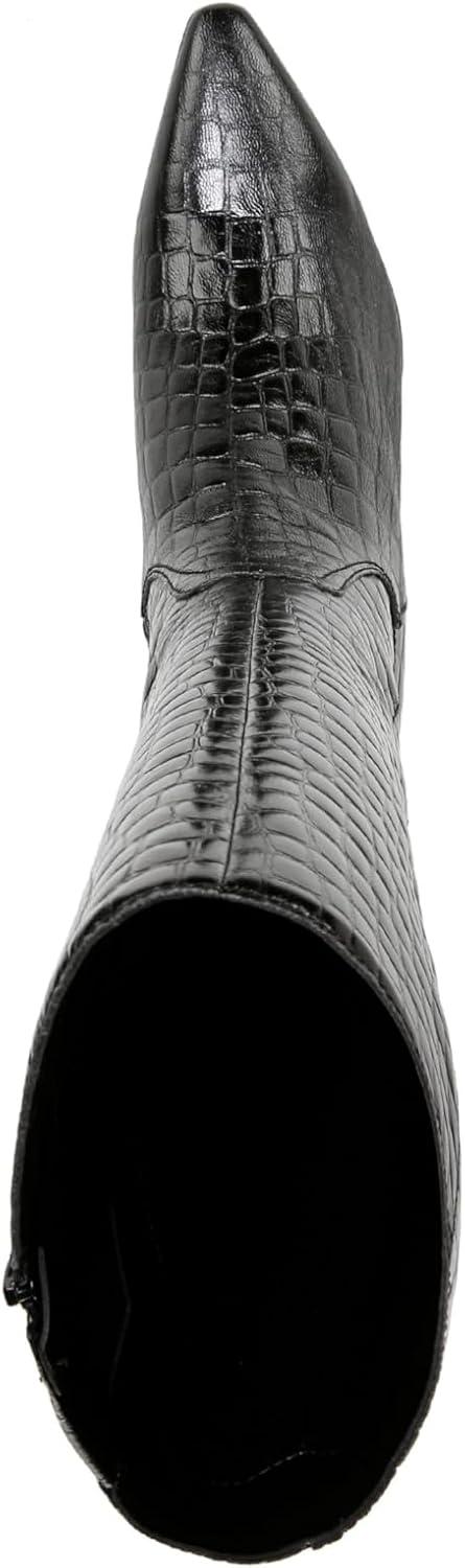 image:imageNaturalizer womens Deesha Pointed Toe Tall BootBlack Croco Wide Calf