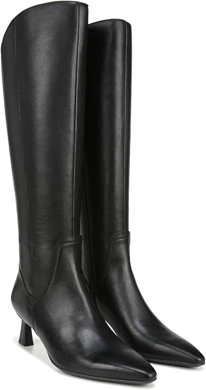 image:imageNaturalizer womens Deesha Pointed Toe Tall BootBlack Leather Wide Calf