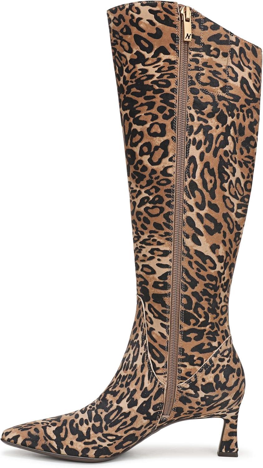 image:imageNaturalizer womens Deesha Pointed Toe Tall BootDark Brown Leopard Suede
