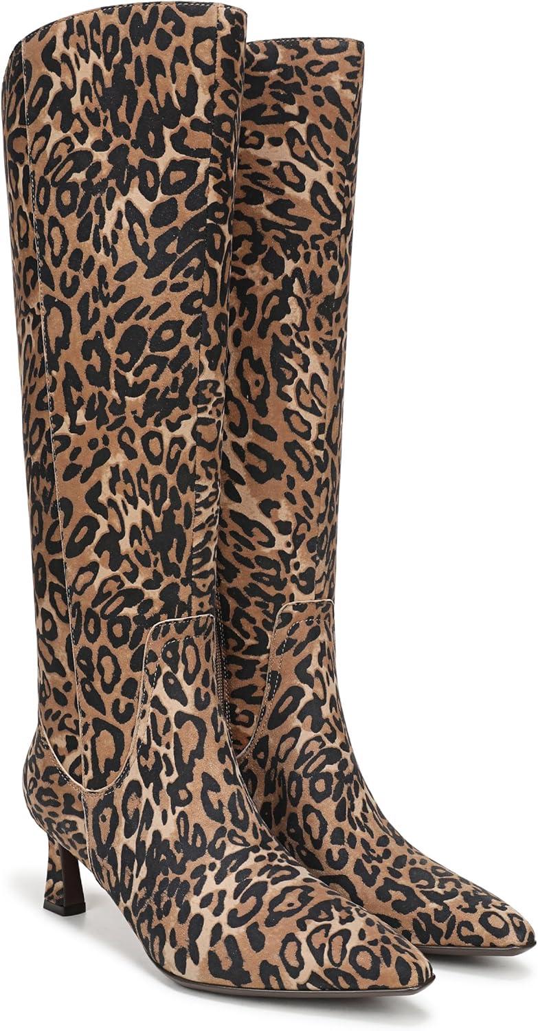 image:imageNaturalizer womens Deesha Pointed Toe Tall BootDark Brown Leopard Suede