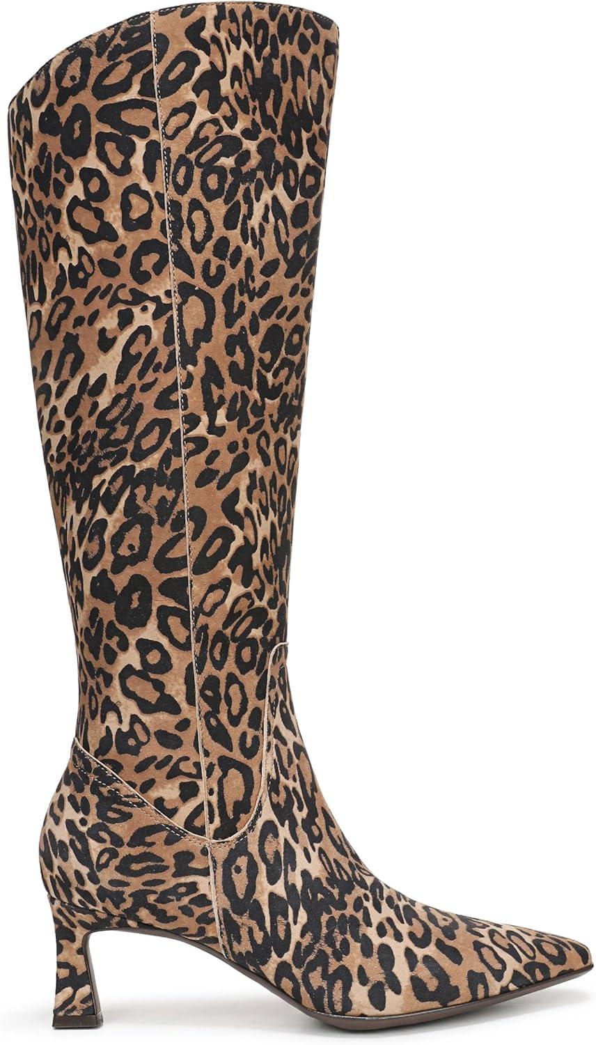 image:imageNaturalizer womens Deesha Pointed Toe Tall BootDark Brown Leopard Suede