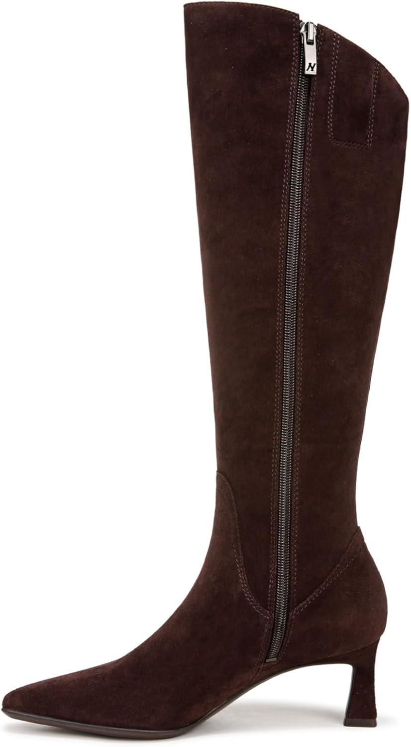 image:imageNaturalizer womens Deesha Pointed Toe Tall BootMahogany Brown Suede