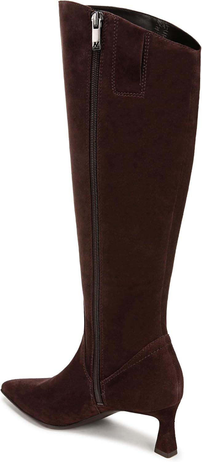 image:imageNaturalizer womens Deesha Pointed Toe Tall BootMahogany Brown Suede Narrow Calf