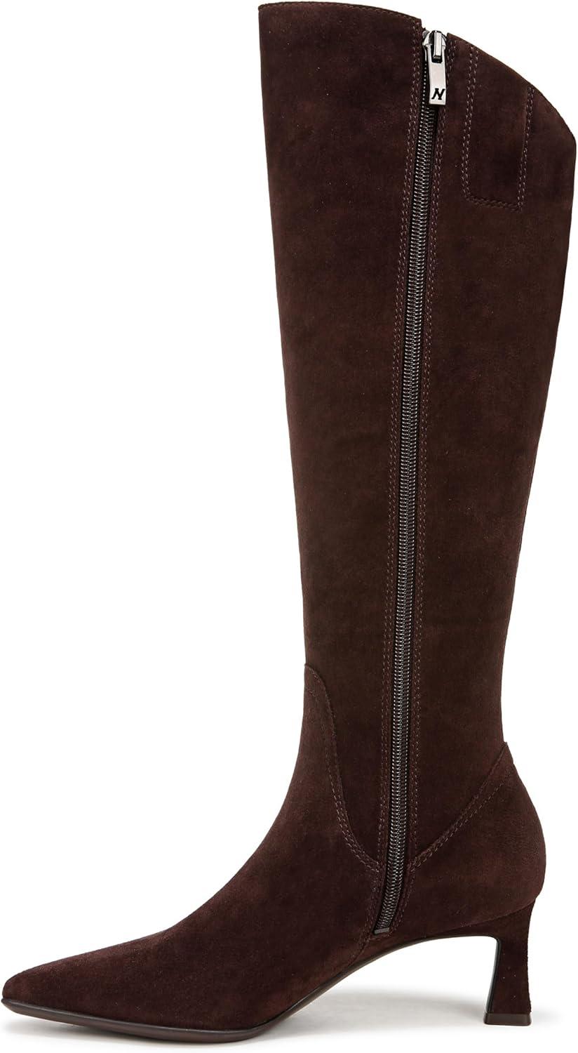 image:imageNaturalizer womens Deesha Pointed Toe Tall BootMahogany Brown Suede Wide Calf