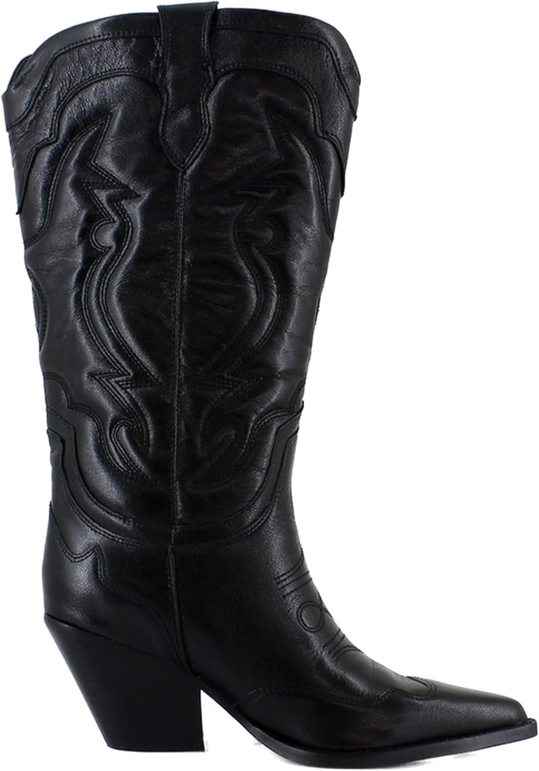image:imageSam Edelman Womens James Western BootBlack Leather Wide Calf