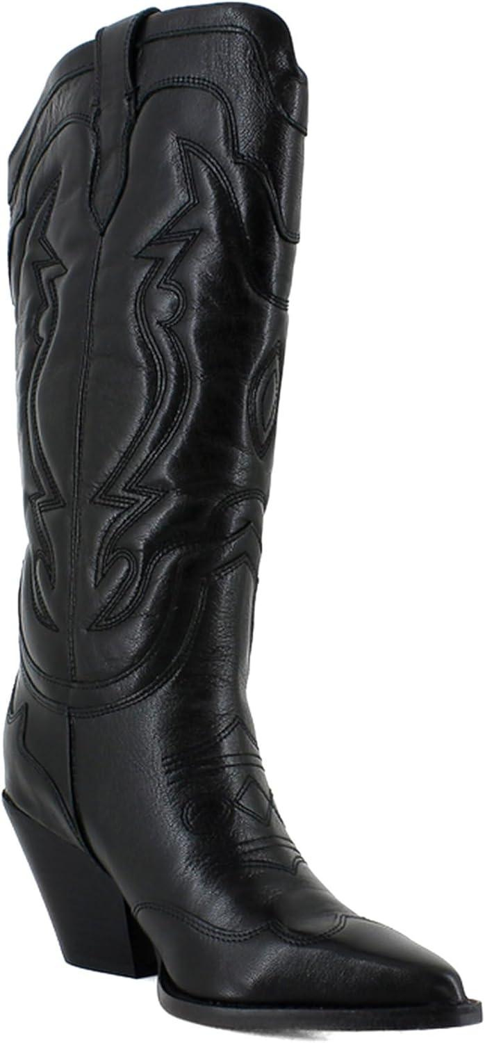 image:imageSam Edelman Womens James Western BootBlack Leather Wide Calf