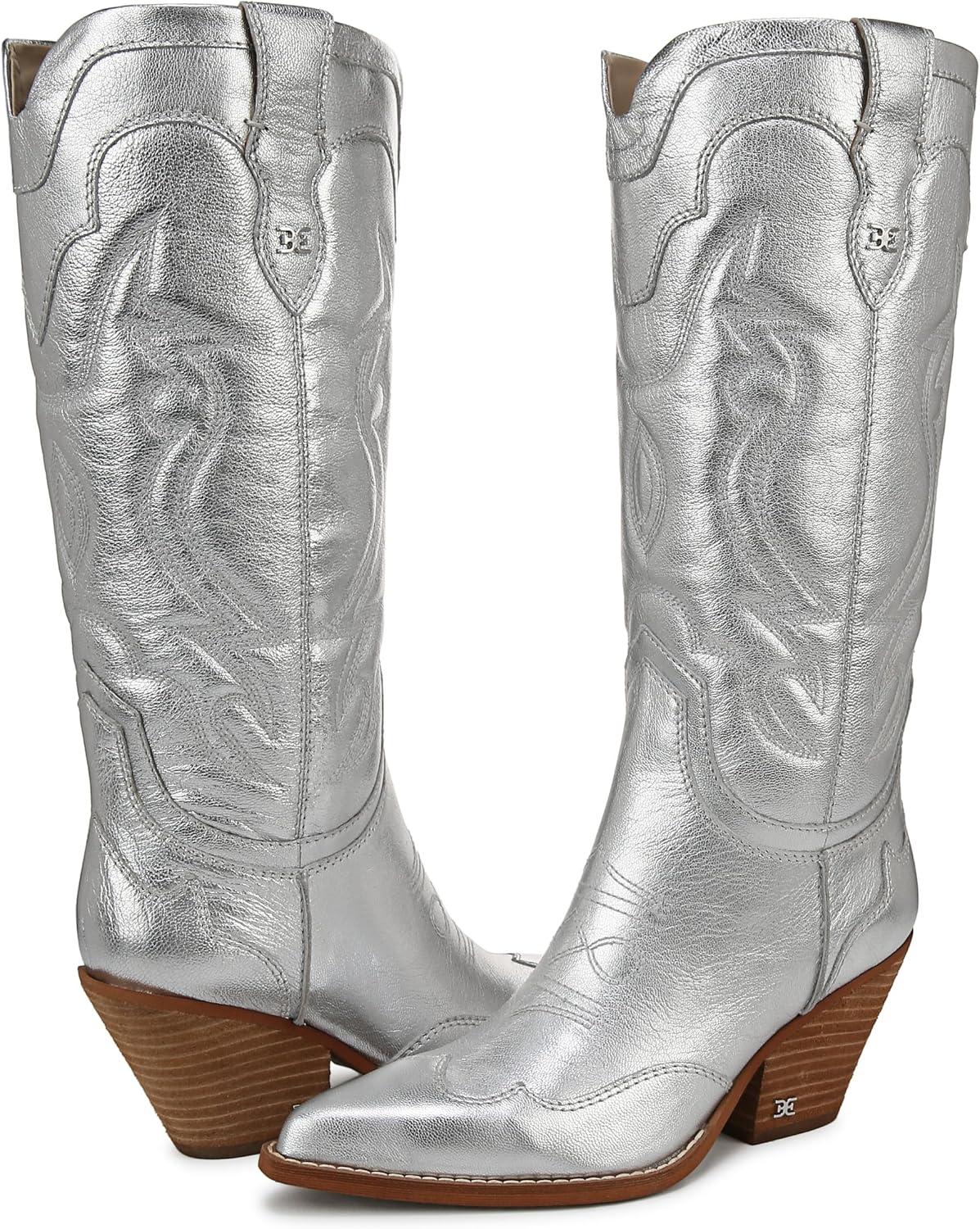 image:imageSam Edelman Womens James Western BootSilver Wide Calf