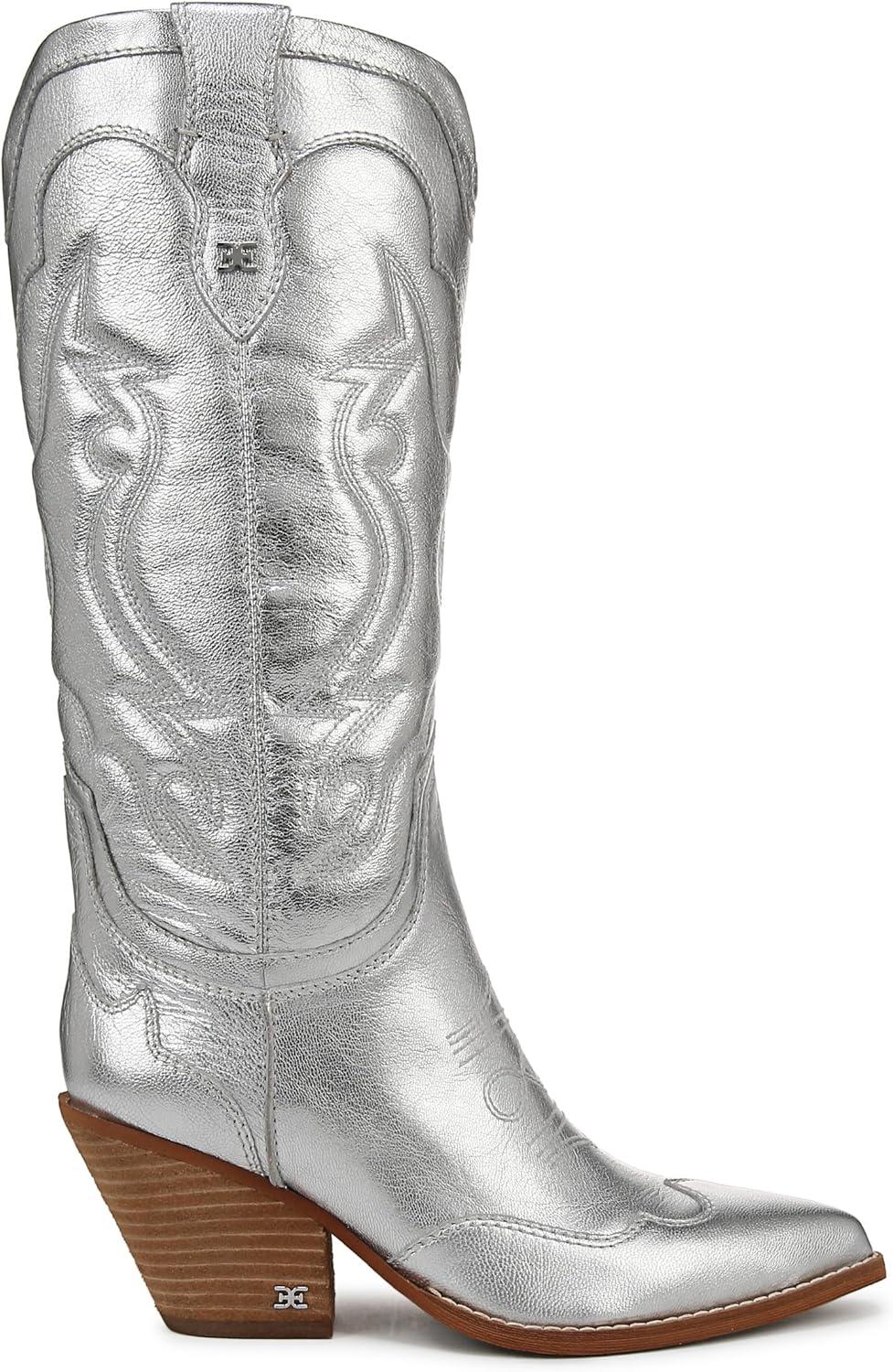 image:imageSam Edelman Womens James Western BootSilver Wide Calf