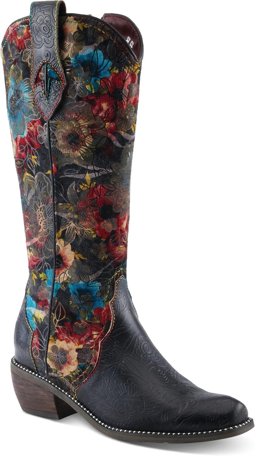 image:imageSpring Step LArtiste Womens Rodeo Queenviv Knee High BootBlack Multi