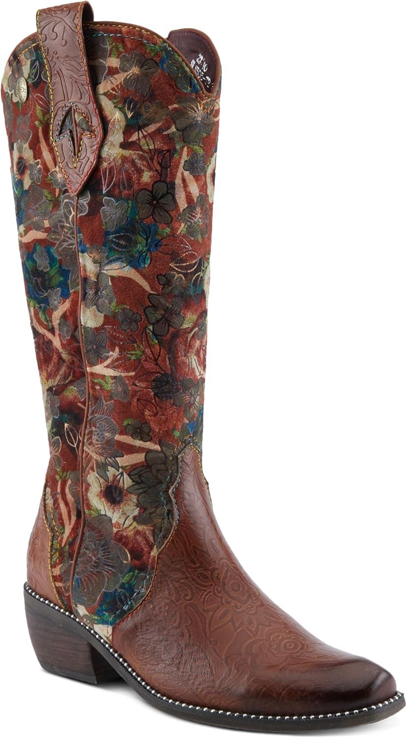image:imageSpring Step LArtiste Womens Rodeo Queenviv Knee High BootBrown Multi